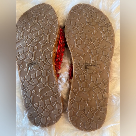 Red Beaded Sandals Macy’s - Picture 5 of 6